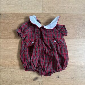 Petit Bebe Plaid Baby Romper